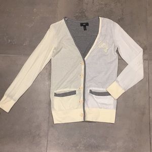 Obey Light Cardigan - Grey/Cream/White (S)